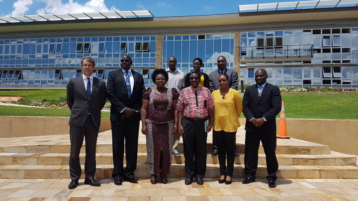 MICT officials with representatives from the Kenya National Cohesion and Integration Commission at Arusha branch